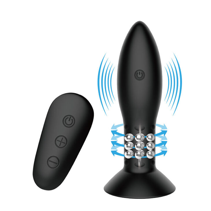 MR PLAY PLUG CON BOLAS ROTADORAS NEGRO CONTROL REMOTO