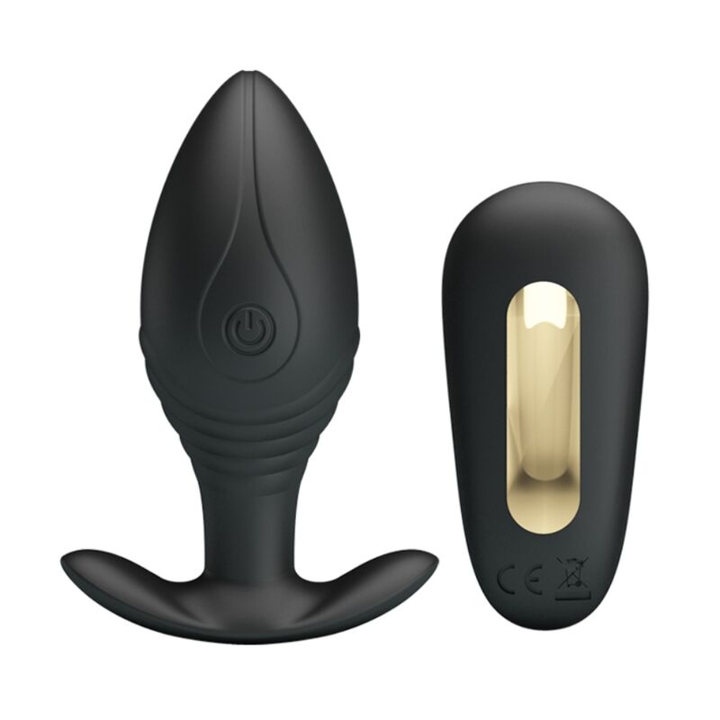 PRETTY LOVE REGINA PLUG ANAL VIBRADOR RECARGABLE NEGRO