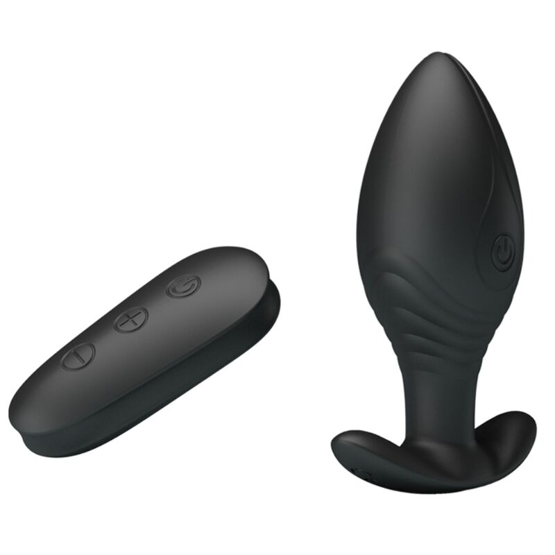 PRETTY LOVE REGINA PLUG ANAL VIBRADOR RECARGABLE NEGRO