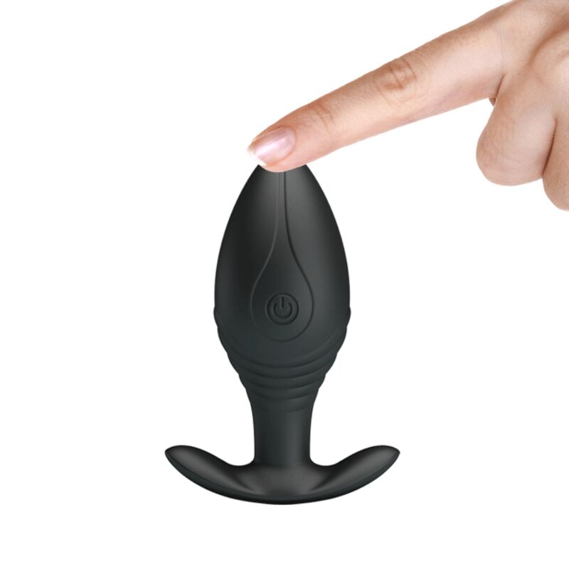 PRETTY LOVE REGINA PLUG ANAL VIBRADOR RECARGABLE NEGRO