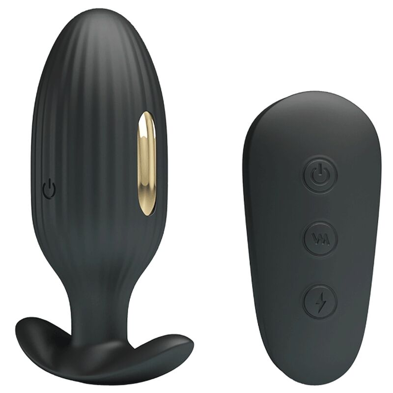 PRETTY LOVE KELLY PLUG ANAL VIBRADOR RECARGABLE NEGRO