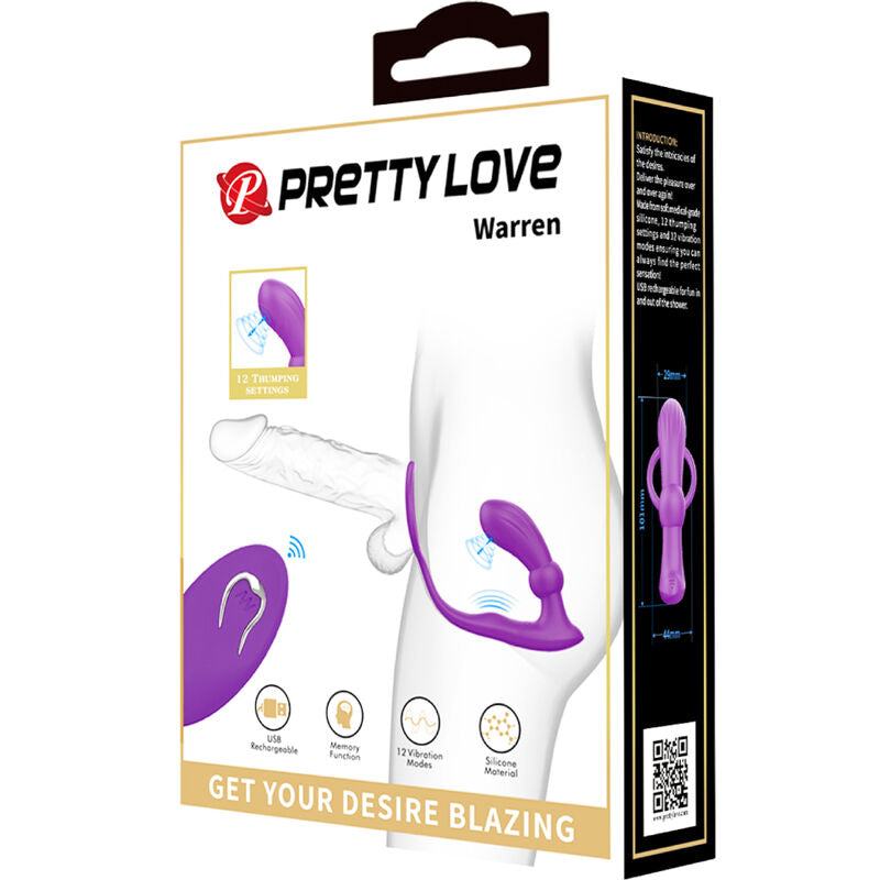 PRETTY LOVE WARREN ANILLO VIBRADOR ANAL VIOLETA