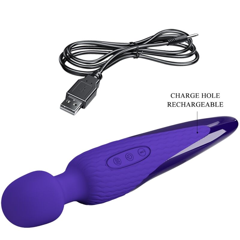 PRETTY LOVE ANTONY YOUTH VIBRADOR WAND EFECTO CALOR VIOLETA