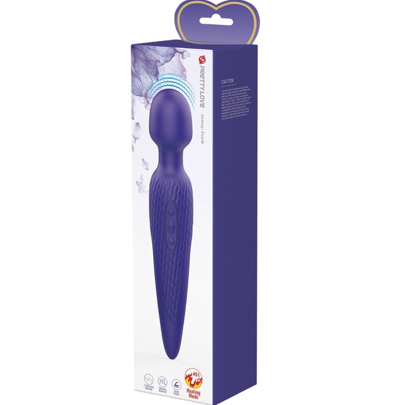 PRETTY LOVE ANTONY YOUTH VIBRADOR WAND EFECTO CALOR VIOLETA