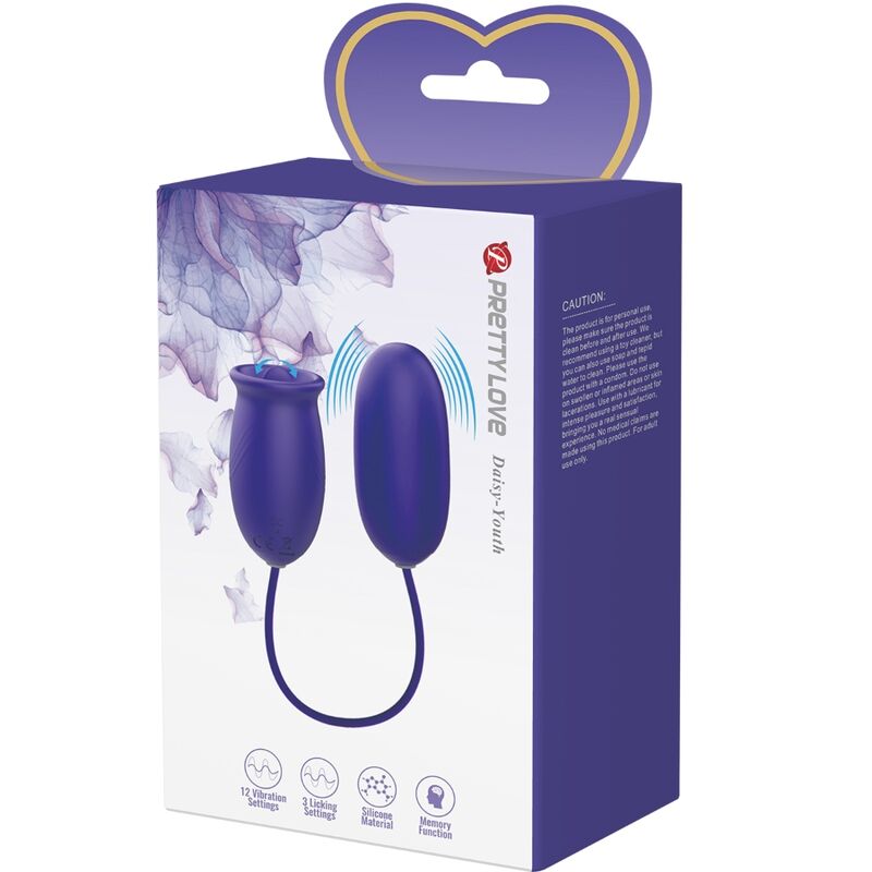 PRETTY LOVE DAISY YOUTH ESTIMULADOR VIBRADOR RECARGABLE VIOLETA