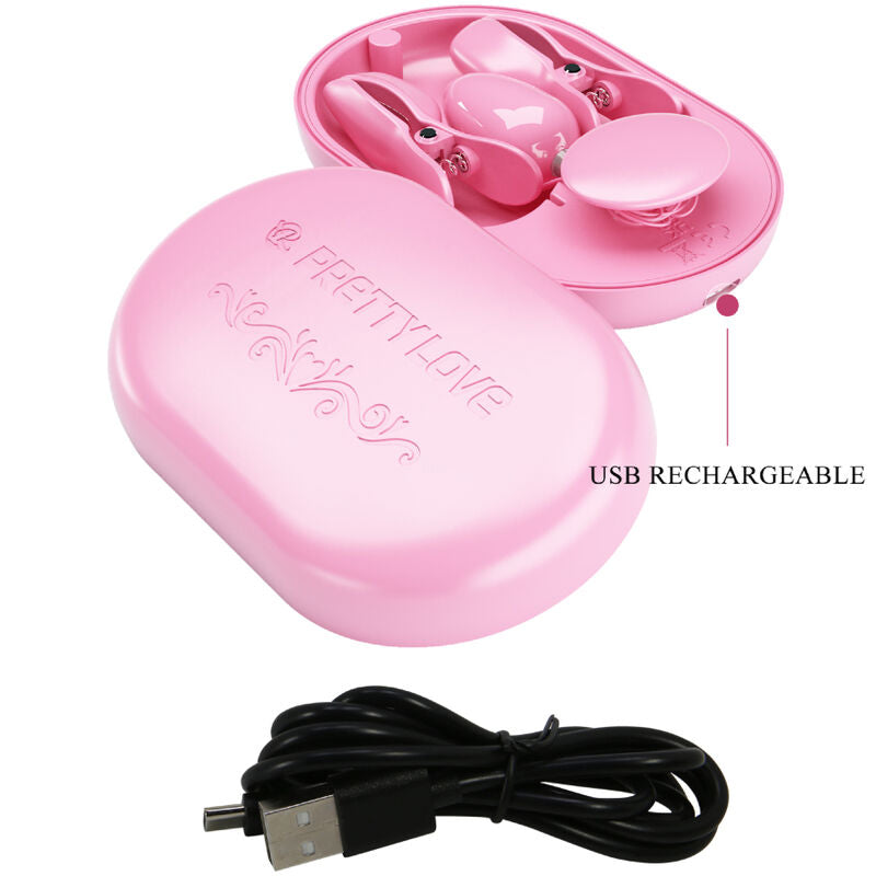 PRETTY LOVE SURPRISE BOX PINZAS ELECTRO ESTIMULACION ROSA