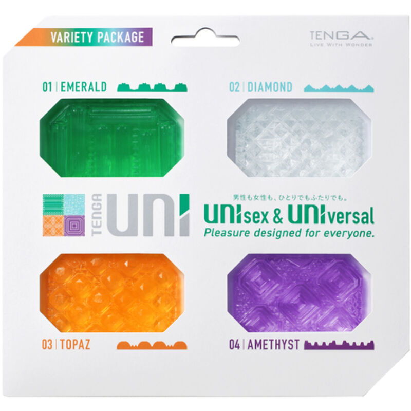 TENGA UNI VARIETY MASTURBADOR DEDAL PACK 4 UDS