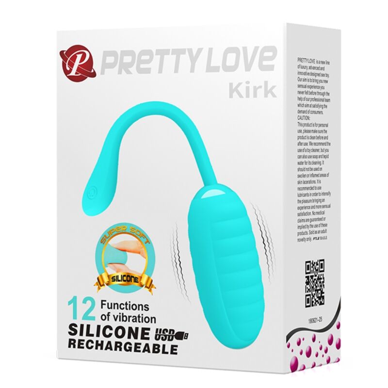 PRETTY LOVE KIRK HUEVO VIBRADOR RECARGABLE VERDE CLARO