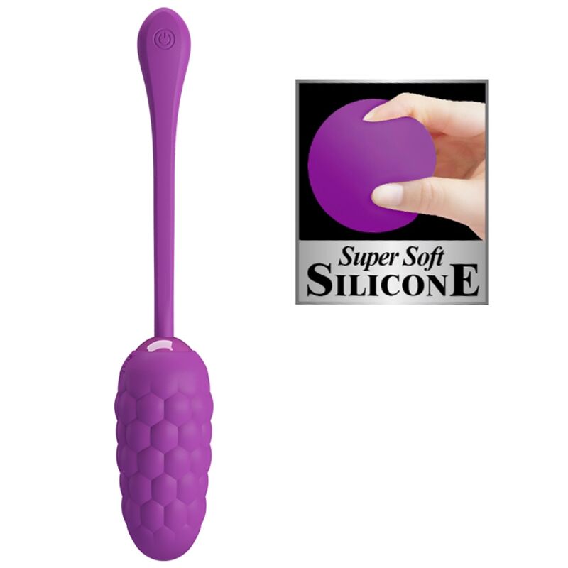 PRETTY LOVE HUEVO VIBRADOR CON TEXTURA MARINA RECARGABLE MORADO