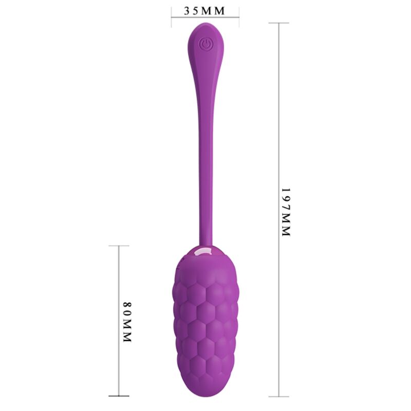 PRETTY LOVE HUEVO VIBRADOR CON TEXTURA MARINA RECARGABLE MORADO