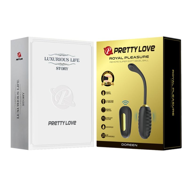 PRETTY LOVE DOREEN HUEVO VIBRADOR DE LUJO RECARGABLE NEGRO