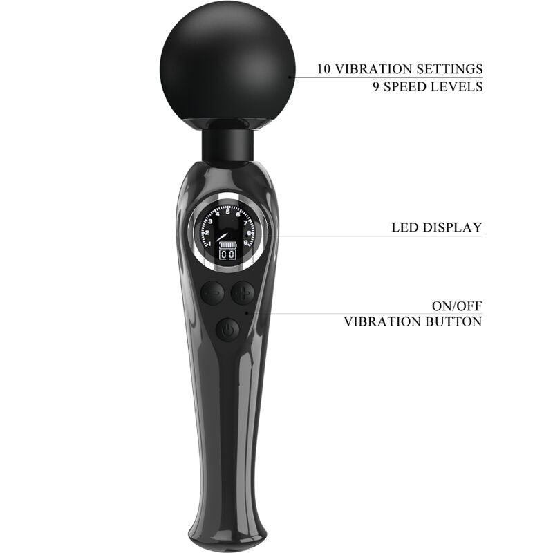 PRETTY LOVE SKYLER VIBRADOR WAND NEGRO