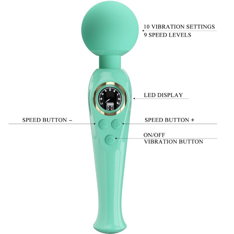 PRETTY LOVE SKYLER VIBRADOR WAND VERDE