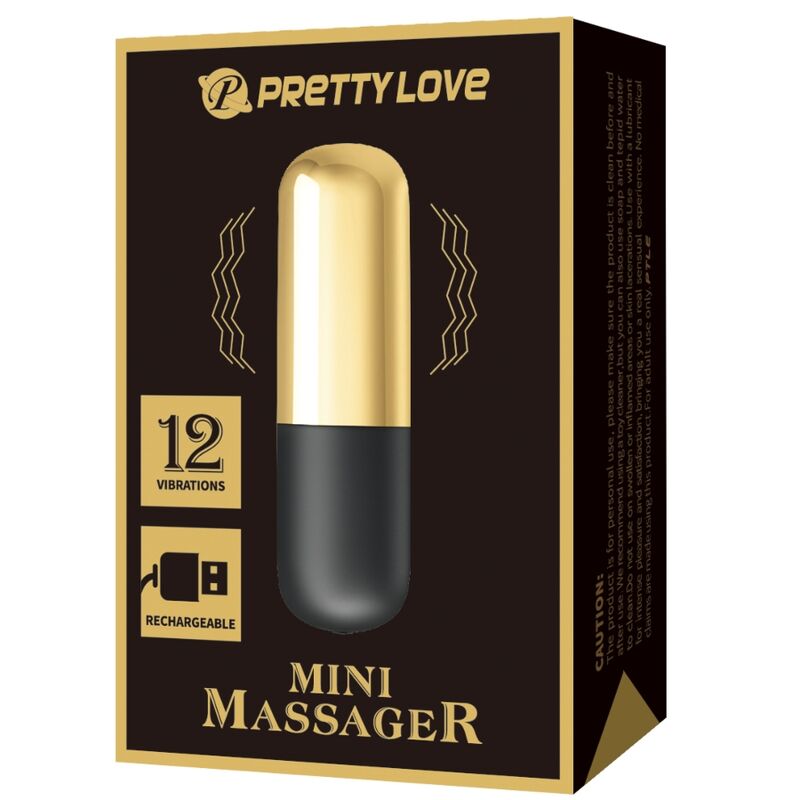 PRETTY LOVE BALA VIBRADOR RECARGABLE DORADO