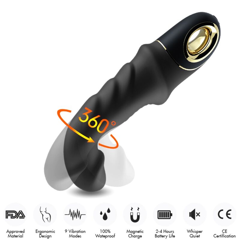 ARMONY JOYBLADE DILDO VIBRADOR ROTADOR NEGRO