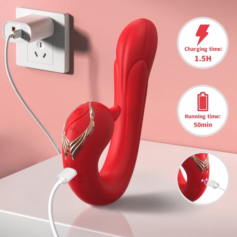 ARMONY DELFIN VIBRADOR MULTIPOSICION EFECTO CALOR ROJO