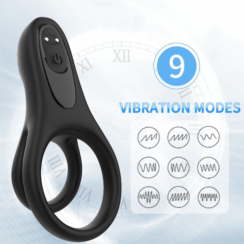 ARMONY DOBLE ANILLO VIBRADOR NEGRO