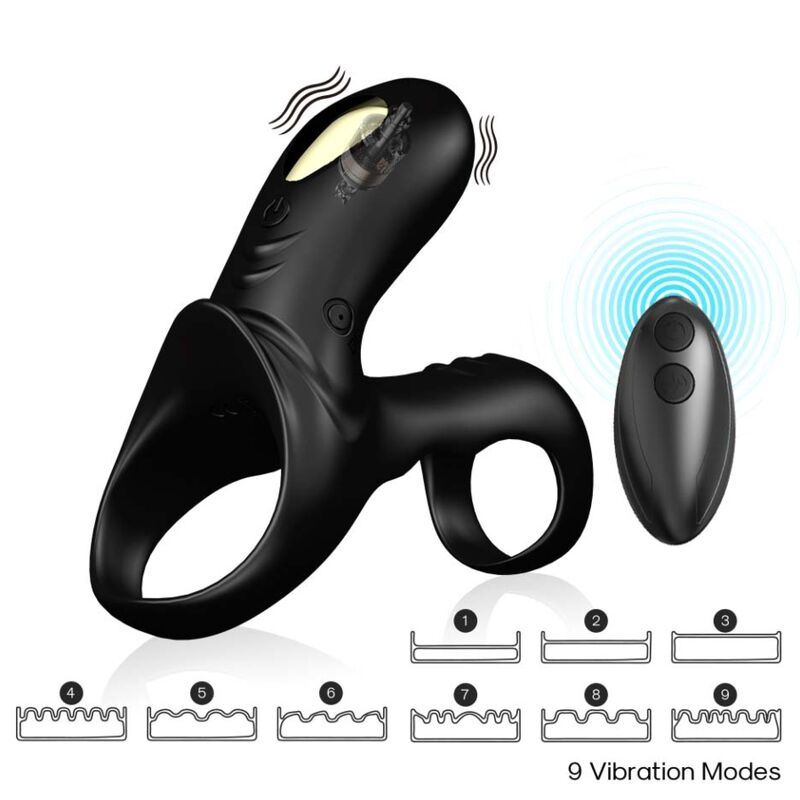 ARMONY RANGER ANILLO DOBLE VIBRADOR PAREJA NEGRO