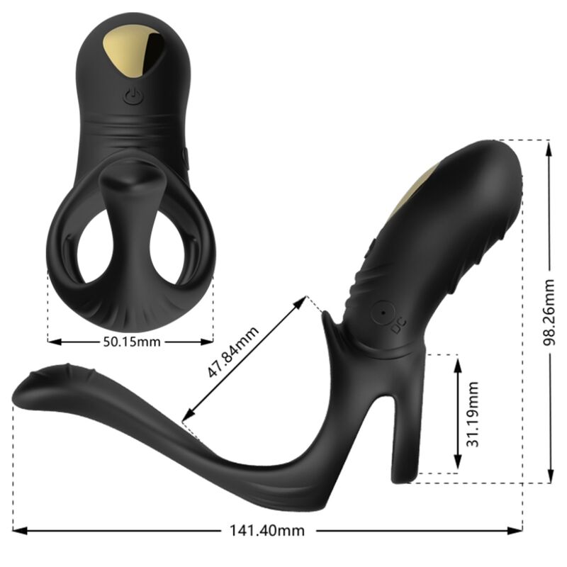 ARMONY JOY JUMPER ANILLO VIBRADOR PAREJAS PLUG ANAL NEGRO