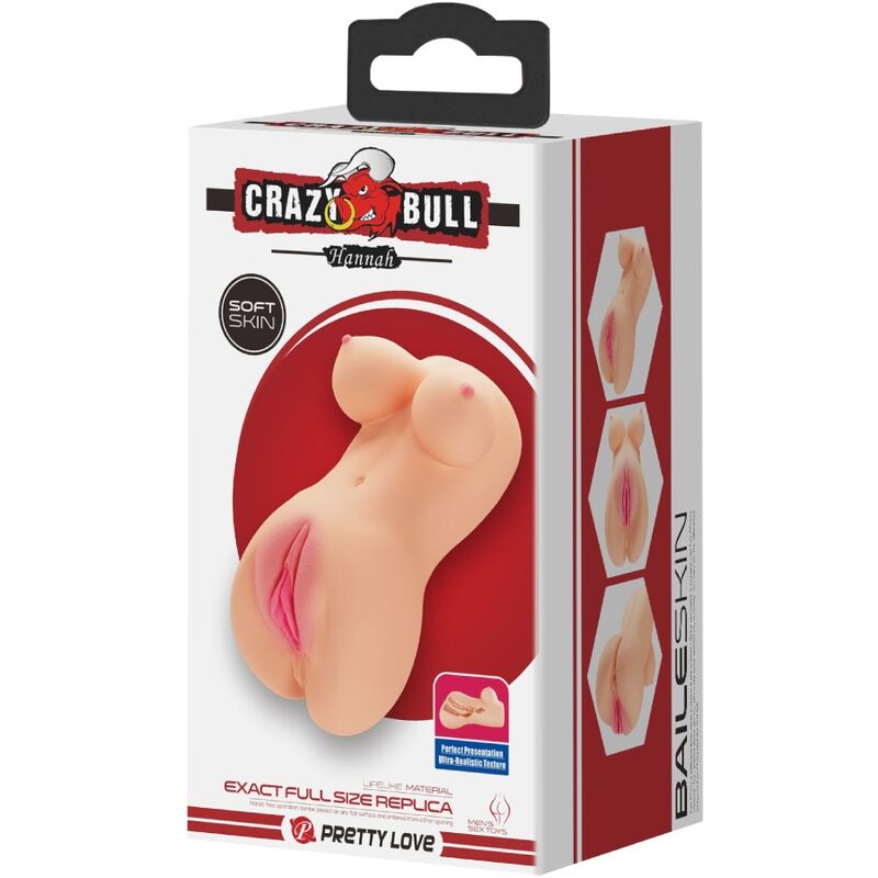 CRAZY BULL VAGINA Y ANO REALISTICOS VIBRADOR HANNAH