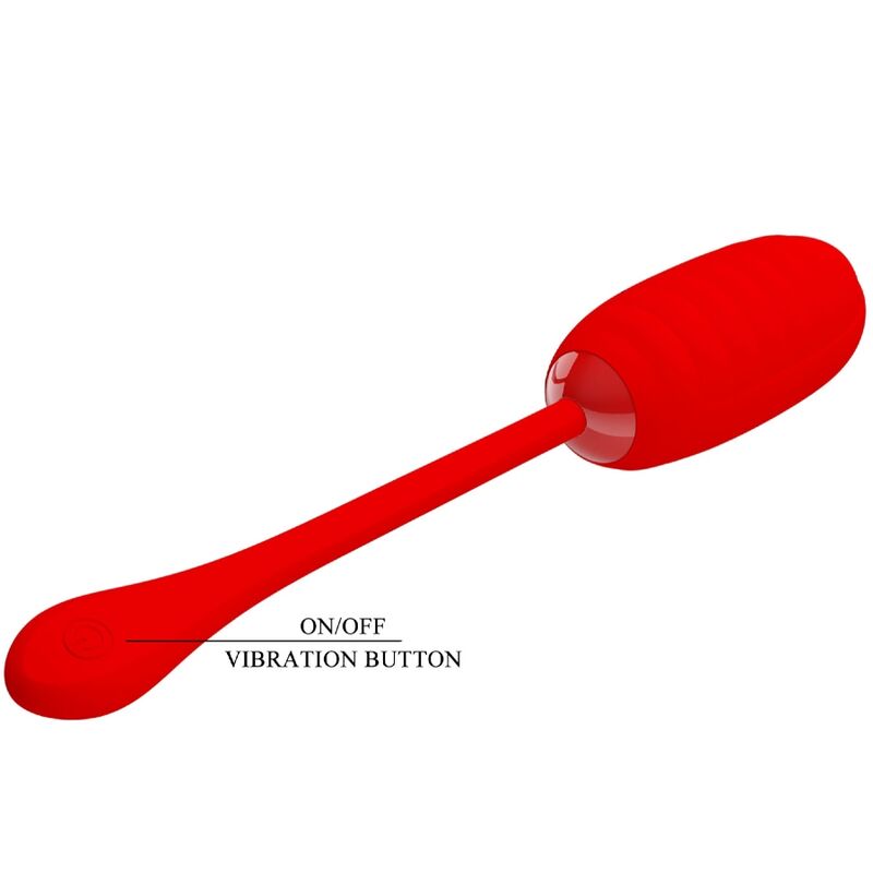 PRETTY LOVE KIRK HUEVO VIBRADOR RECARGABLE ROJO