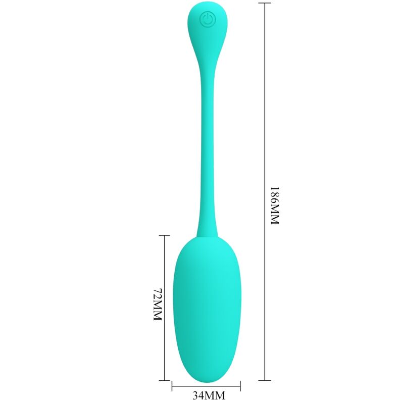 PRETTY LOVE KNUCKER HUEVO VIBRADOR RECARGABLE VERDE AGUA