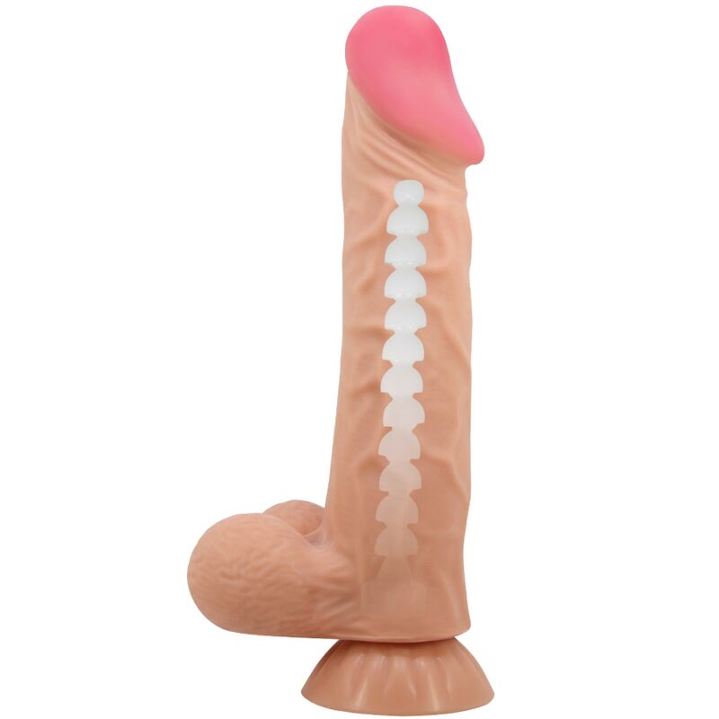 PRETTY LOVE SLIDING SKIN SERIES DILDO REALiSTICO CON VENTOSA PIEL DESLIZANTE 24 CM