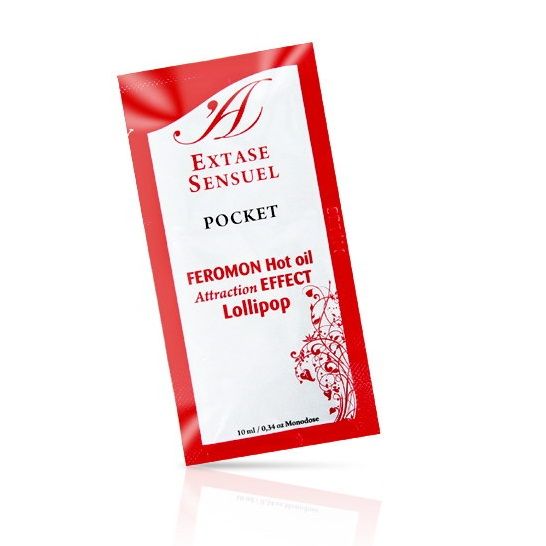 EXTASE SENSUAL ACEITE MASAJE EFECTO CALOR FEROMONAS PIRULETA 10 ML