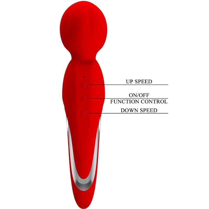 PRETTY LOVE WALTER VIBRADOR WAND ROJO