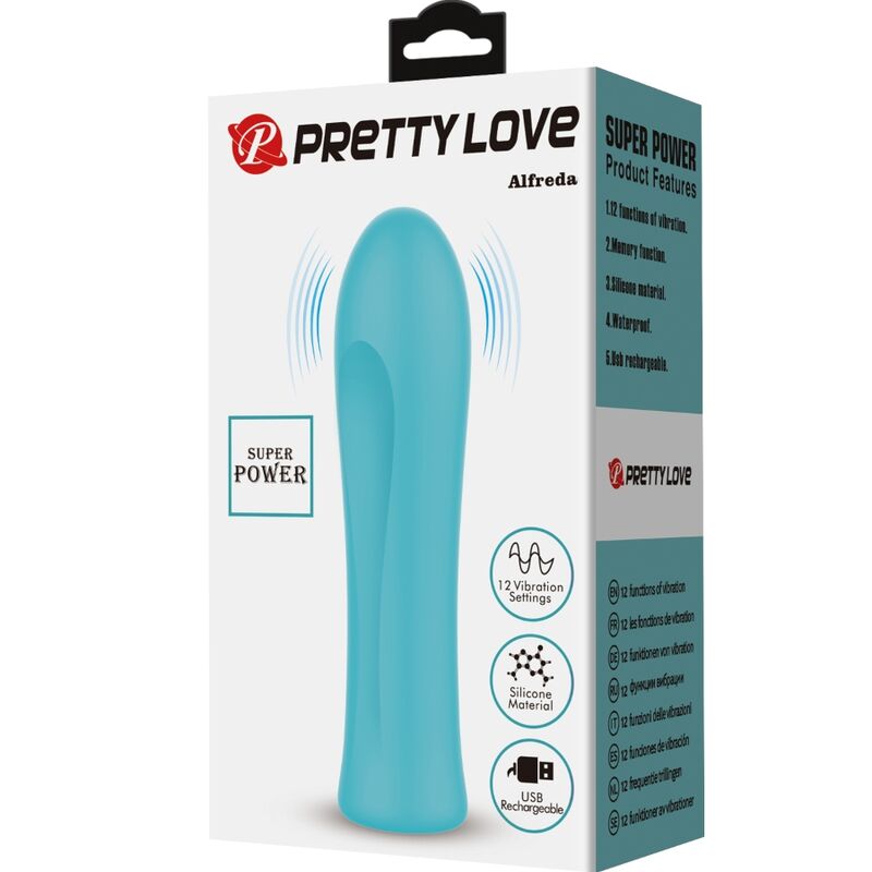 PRETTY LOVE ALFREDA VIBRADOR SUPER POWER VERDE AGUA