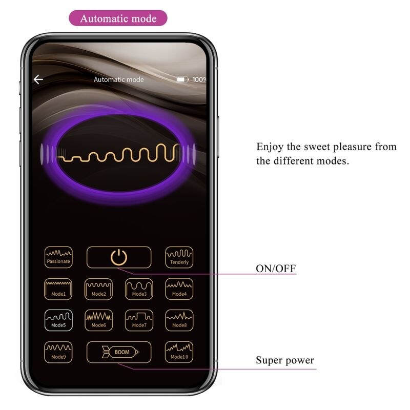 PRETTY LOVE BAIRD G SPOT 12 VIBRACIONES RECARGABLE LILA APP