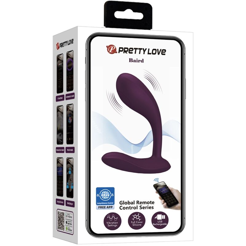 PRETTY LOVE BAIRD G SPOT 12 VIBRACIONES RECARGABLE LILA APP