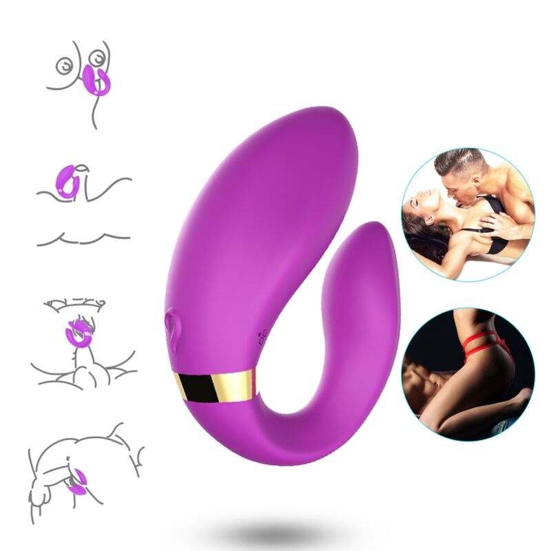 ARMONY CRESCENT VIBRADOR PAREJA CONTROL REMOTO VIOLETA