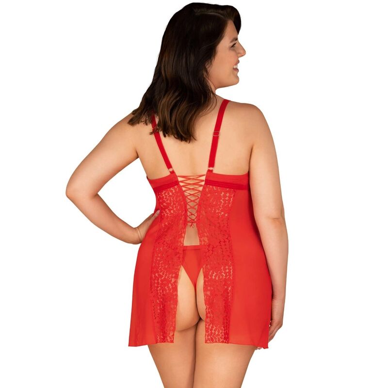 OBSESSIVE BLOSSMINA CHEMISE Y TANGA 6XL 7XL