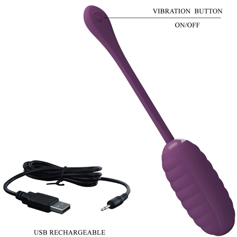 PRETTY LOVE CASPER HUEVO VIBRADOR RECARGABLE MORADO