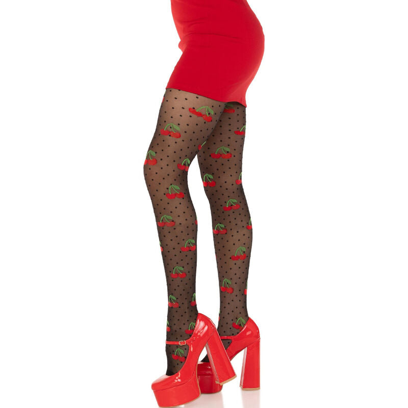 LEG AVENUE MEDIAS LUNARES CEREZA NEGRO