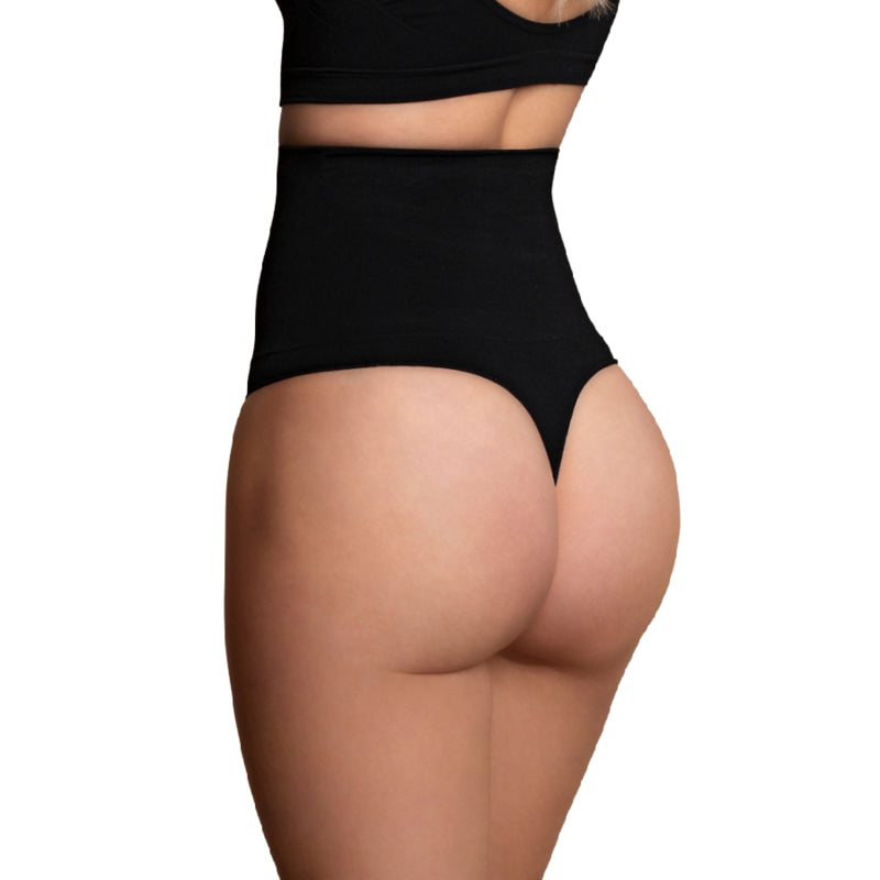 BYE BRA FAJA SIN COSTURAS ESTILO TANGA NEGRO TALLA L