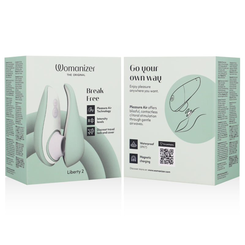 WOMANIZER LIBERTY 2 ESTIMULADOR SUCCIONADOR CLITORIS VERDE CLARO