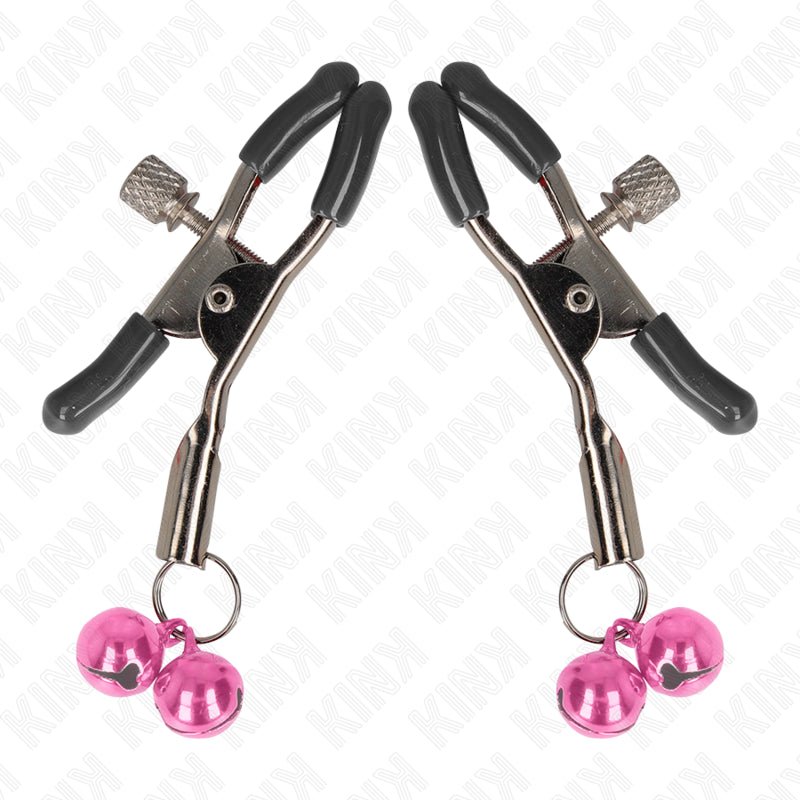 KINK PINZAS PARA PEZONES CON DOBLE CAMPANILLA ROSA 6 CM