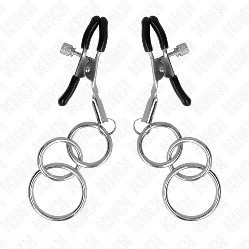 KINK PINZAS PARA PEZONES CON 3 AROS 6 CM