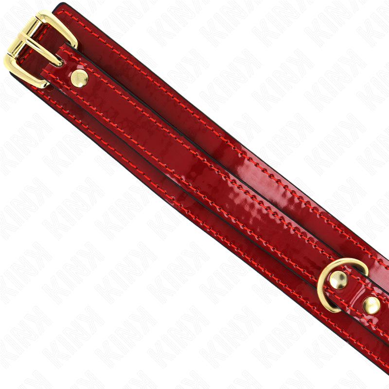 KINK COLLAR AJUSTABLE ROJO VINO DETALLES DORADOS 29 425 CM X 4 CM