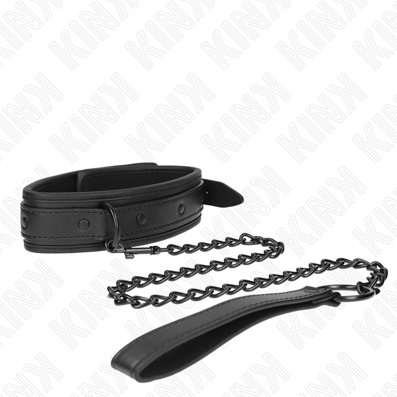 KINK COLLAR CON CORREA 78 CM BONDAGE DE NEOPRENO MODELO 2 AJUSTABLE 375 X 495 CM