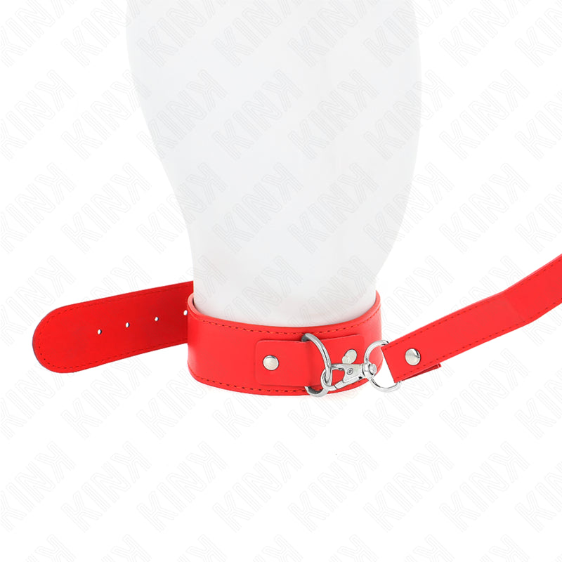 KINK COLLAR CON CORREA 116 CM FINO ROJO AJUSTABLE 32 50 CM X 8 CM