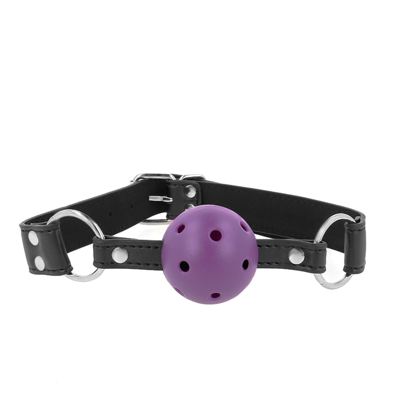 KINK MORDAZA DE BOLA 4 CM TRANSPIRABLE CON DOBLE REMACHE MORADO 62 x 25 CM AJUSTABLE 42 58 CM