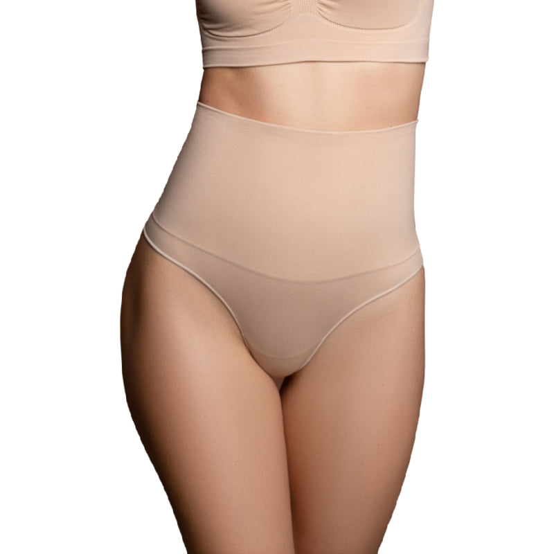 BYE BRA FAJA SIN COSTURAS ESTILO TANGA BEIGE TALLA S