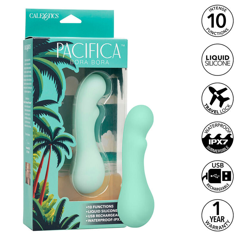 CALEXOTICS PACIFICA BORA BORA ESTIMULADOR PUNTO G 10 VIBRACIONES AQUA