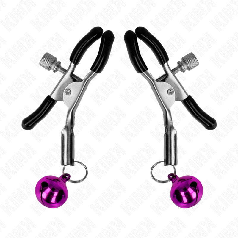 KINK PINZAS PARA PEZONES CON CAMPANILLA VIOLETA 6 CM