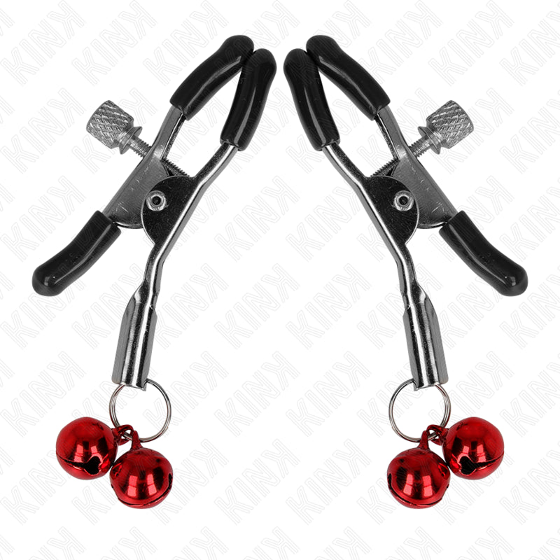 KINK PINZAS PARA PEZONES CON DOBLE CAMPANILLA ROJO 6 CM