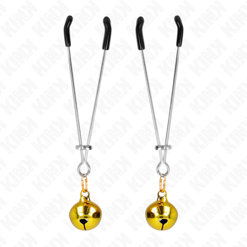 KINK PINZAS PARA PEZONES FINA CON CASCABEL DORADO 7 CM