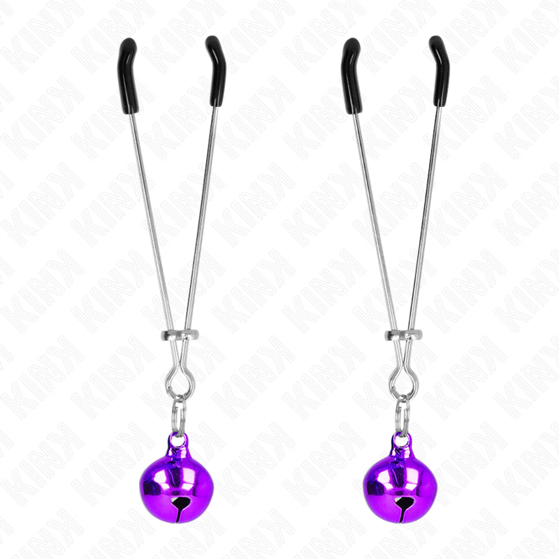 KINK PINZAS PARA PEZONES FINA CON CASCABEL VIOLETA 7 CM